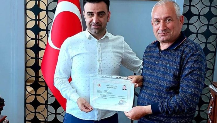 Kaymakam Korkutata’dan Mente’ye teşekkür belgesi