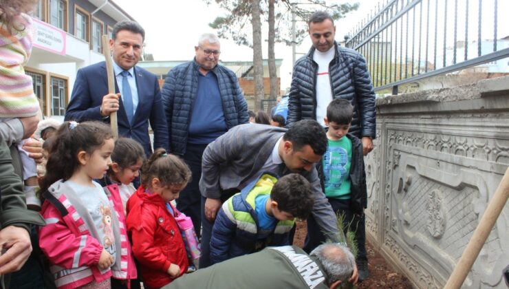 Minik ellerden büyük bir gelecek: Kahta’da fidanlar toprakla buluştu