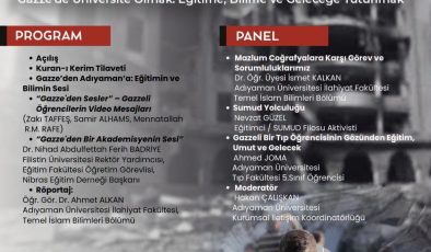 Adıyaman Üniversitesi ‘Gazze’ye Yankı’ Olacak
