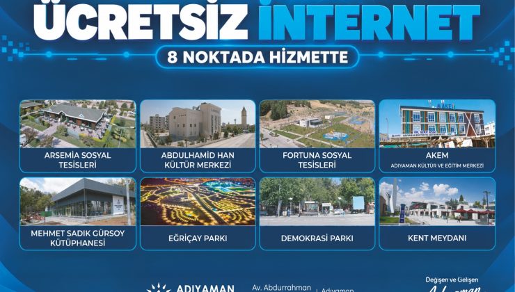 Ücretsiz Wi-Fi Sekiz Noktada Hizmette