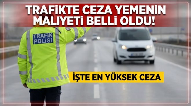 Trafikte ceza yemenin maliyeti belli oldu! İşte en yüksek ceza