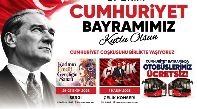 Adıyaman Belediyesi 29 Ekim Cumhuriyet Bayramı Kutlama İlanı