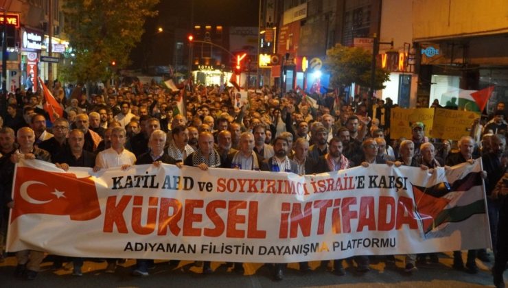 Adıyaman’da Aksa Tufanı’nın 3. yılı yürüyüşü: ‘Mekke İttifakı’nın göbeğine Gazze’yi koyalım’  – Videolu Haber