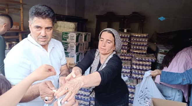 Besnili muhtardan Gaziantep’te 400 haneye mutfak eşyası desteği