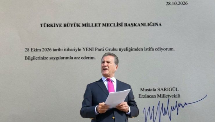 Mustafa Sarıgül YENİ Parti’den istifa etti: ‘Adalet tecelli edecek, partime döneceğim’