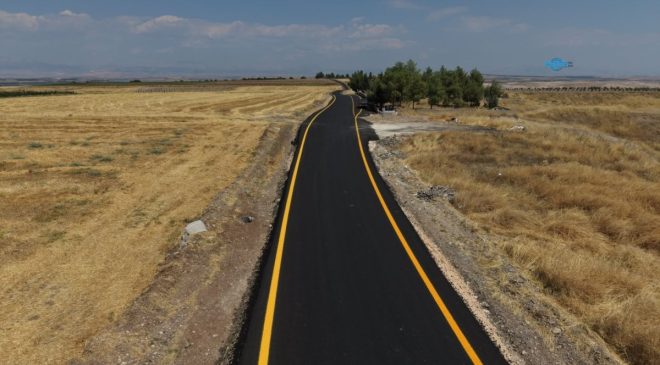 Samsat Göltarla köyünde yol çalışması tamamlandı
